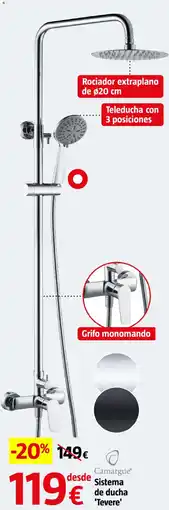 Bauhaus Camargue Sistema de ducha 'Tevere' oferta