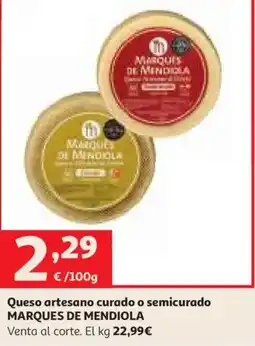 Alcampo Marques de Mendiola queso artesano curado o semicurado oferta