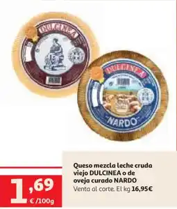 Alcampo Dulcinea queso mezcla leche cruda viejo o de oveja curado nardo oferta