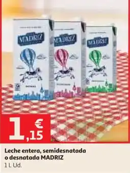 Alcampo Leche entera, semidesnatada o desnatada MADRIZ oferta