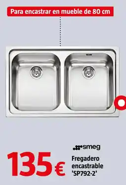 Bauhaus smeg fregadero encastrable 'sp792-2' oferta