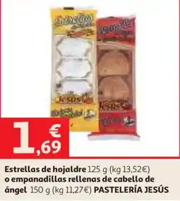 Alcampo Pastelería Jesús estrellas de hojaldre o empanadillas rellenas de cabello de ángel oferta