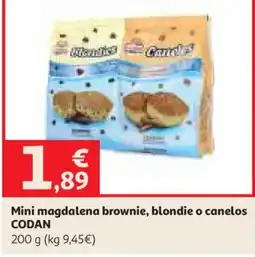 Alcampo Codan mini magdalena brownie, blondie o canelos oferta