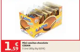 Codan mini conchas chocolate