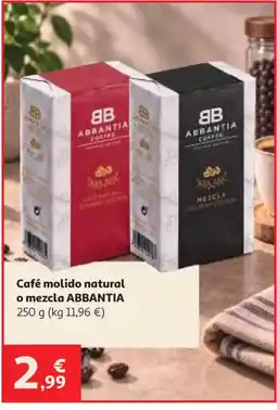 Alcampo Abbantia café molido natural o mezcla oferta