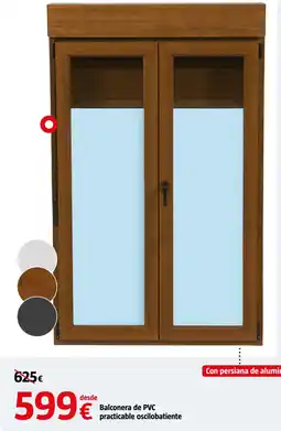 Bauhaus Balconera de PVC practicable oscilobatiente oferta