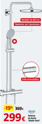 Bauhaus Grohe sistema de ducha vitalio start oferta