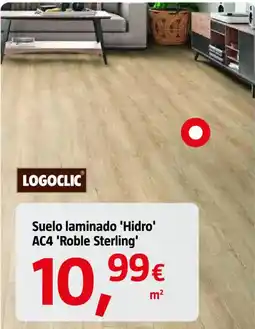 Bauhaus Logoclic suelo laminado 'Hidro' AC4 'Roble Sterling' oferta