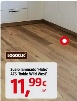 Bauhaus Logoclic suelo laminado 'Hidro' AC5 'Roble Wild West' oferta