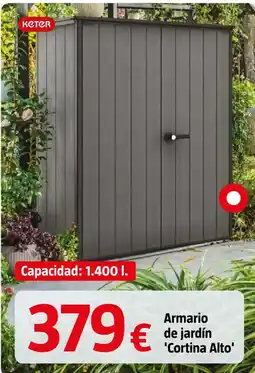 Bauhaus Keter armario de jardín 'Cortina Alto' oferta