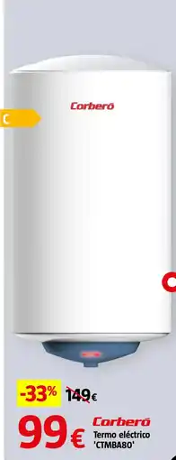 Bauhaus Corberó termo eléctrico ctmba80 oferta