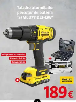 Bauhaus Stanley fatmax taladro atornillador percutador de batería 'sfmcd711d2f-qw' oferta