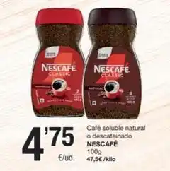 SPAR Fragadis Nescafé - café soluble natural o descafeinado oferta