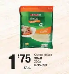 SPAR Fragadis Spar - queso rallado oferta