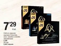 SPAR Fragadis L'or - cafe en capsulas espresso colombia, onyx, ristretto o ristretto descafeinado oferta