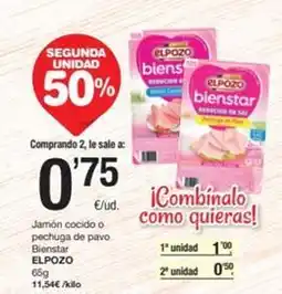 SPAR Fragadis Elpozo - jamón cocido o pechuga de pavo bienstar oferta