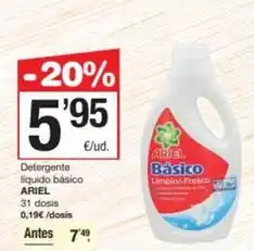 SPAR Fragadis Ariel - detergente liquido básico oferta