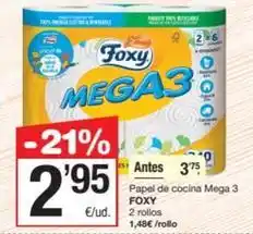 SPAR Fragadis Foxy - papel de cocina mega 3 oferta