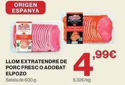 El Corte Inglés Elpozo - llom extratendre de porc fresco adobat oferta