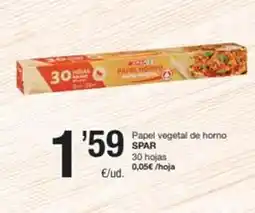 SPAR Fragadis Spar - papel vegetal de horno oferta