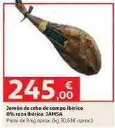 Alcampo Jamsa - jamon de cebo de campo iberico 0% raza iberica oferta