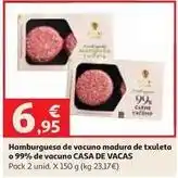 Alcampo Hamburguesa de vacuno madura de truleta o 99% de vacuno oferta