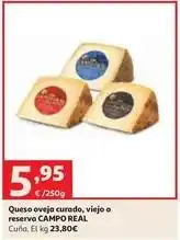 Alcampo Campo real - queso oveja curado oferta