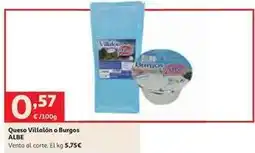 Alcampo Albo - queso villalon o burgos oferta
