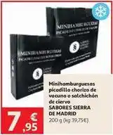 Alcampo Minihamburguesas picadillo chorizo de vacuno o salchichon de ciervo oferta
