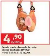 Alcampo Jamón asado ahumado de cerdo iberico con hueso oferta
