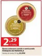 Alcampo Marqués de monistrol - queso artesano curado o semicurado oferta