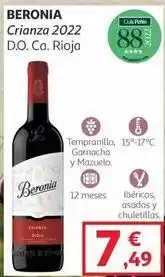 Alcampo Beronia - crianza 2022 d.o. ca. rioja oferta