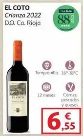 Alcampo El coto - crianza 2022 d.o. ca. rioja oferta