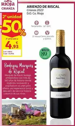 Alcampo Marqués de riscal - crianza 2023 d.o.ca. rioja oferta