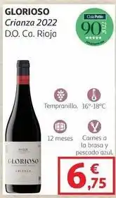 Alcampo Glorioso - crianza 2022 d.o. ca. rioja oferta