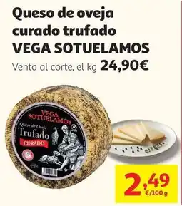 Alcampo Vega sotuelamos - queso de oveja curado trufado oferta