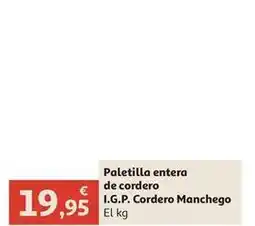 Alcampo Paletilla entera de cordero i.g.p. cordero manchego oferta