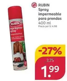 Rossmann Rossmann - rubin spray impermeable para prendas oferta