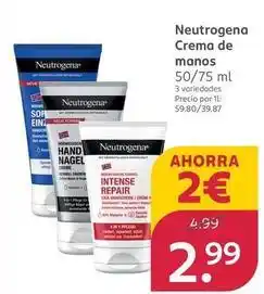 Rossmann Neutrogena - crema de manos oferta