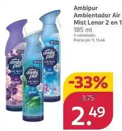 Rossmann Ambi pur - air mist lenor ambientador 2 en 1 oferta