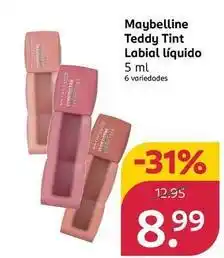 Rossmann Maybelline - teddy tint labial liquido oferta