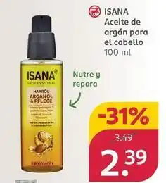 Rossmann Rossmann - isana aceite de argan para el cabello oferta