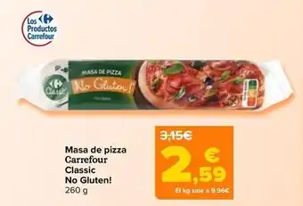 Carrefour classic - masa de pizza no gluten!