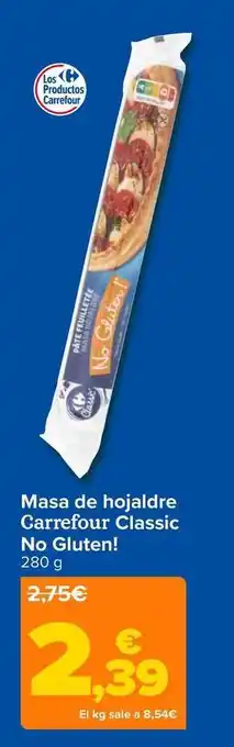 Carrefour classic - masa de hojaldre no gluten!