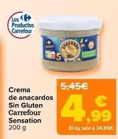 Carrefour Carrefour - crema de anacardos sin gluten sensation oferta