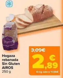 Carrefour Airos - hogaza rebanada sin gluten oferta