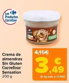 Carrefour Carrefour - crema de almendras sin gluten sensation oferta
