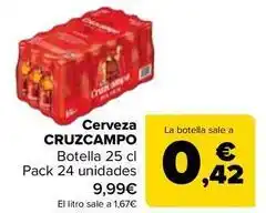 Carrefour Cruzcampo - cerveza oferta