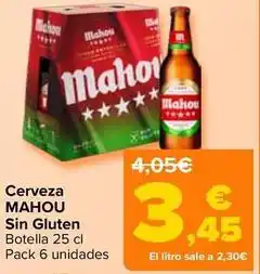 Carrefour Mahou - cerveza sin gluten oferta