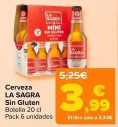 Carrefour La sagra - cerveza sin gluten oferta